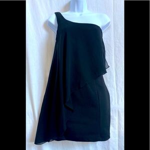 Forever 21 one shoulder mini black dress size SP
